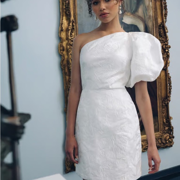 Jenny Yoo Dresses & Skirts - Jenny Yoo White One-Shoulder Dress